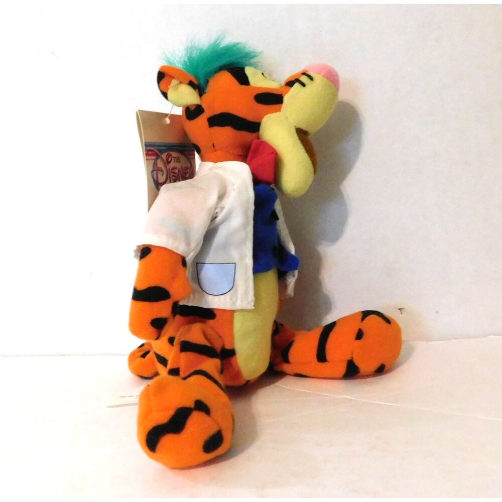 Disney Tigger Mad Scientist Mini Bean Bag Plush 9" Original Tags - Picture 3 of 6